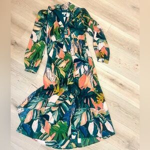 TCEC Vacay Floral Palm Dress